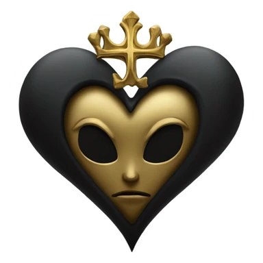 gothic black and gold holy heart sticker