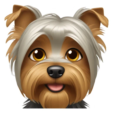 Female Yorkshire terrier with brown and hints of silver hair  sticker