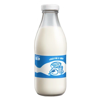 The buy sucks a bottle of milk sticker