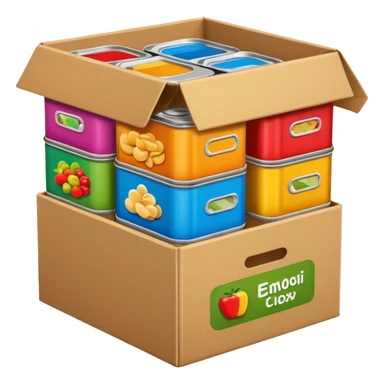 canned food in a box sticker