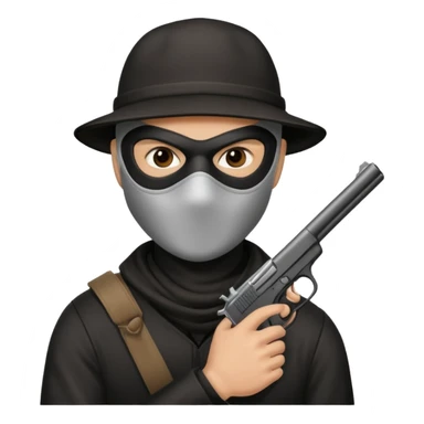 Robber,Knave. Half body sticker