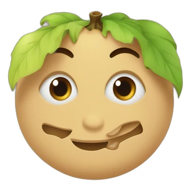 Mamão fruit with baby face sticker