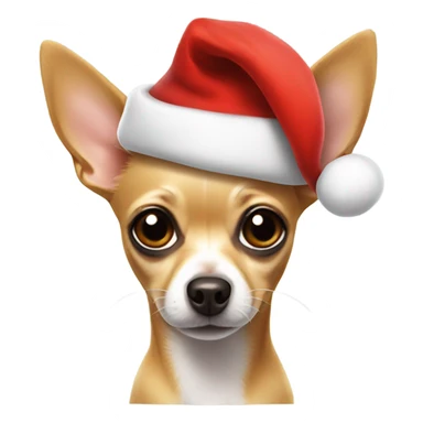 Chihuahua wearing Santa hat sticker