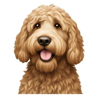 Realistic labradoodle autumn sticker