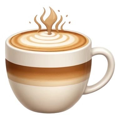 Cappuccino in giant white mug without a face on it sticker