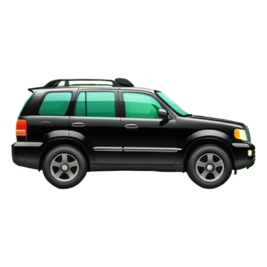 SUV car driving through a forest with trees sticker