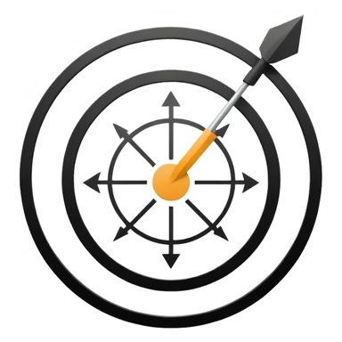 Minimalistic flat vector icon, iOS style, thin black contour on white background. Circular arrows forming a loop with a small task board inside. Clean, no text, no shadows sticker