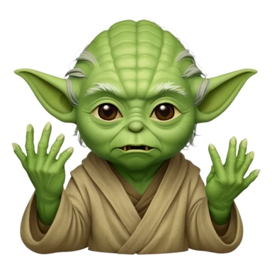 yoda doing a "fuck" move  sticker