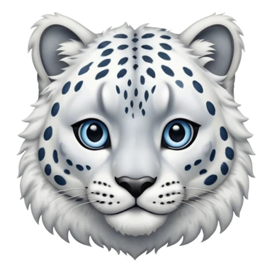 Deformed Snow leopard-Eyes are long and blue sticker