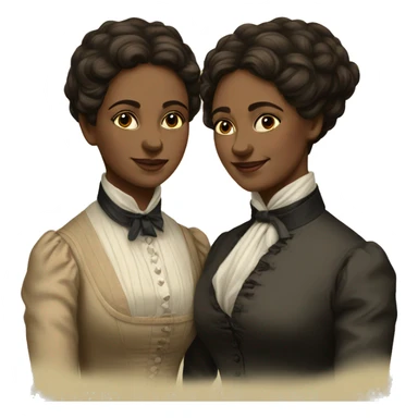 19th century lesbian couple sticker
