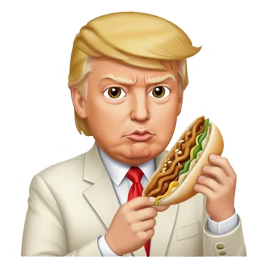 Trump eating shawarma  sticker