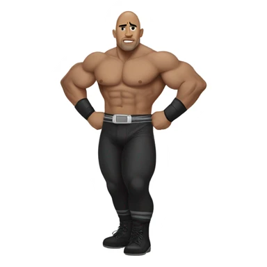 the rock, wwe, full body, wrestling attire sticker