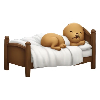 Cute animal saying goodnight or laying in bed sticker