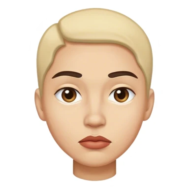  One eyebrow raised, lips pursed, slight side-eye as if investigating a crime. sticker