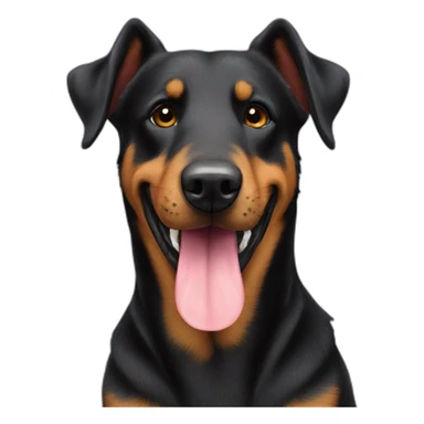 Beauceron dog happy sticker