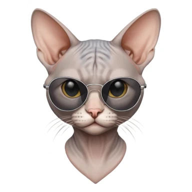 Cat sphynx with sunglasses sticker