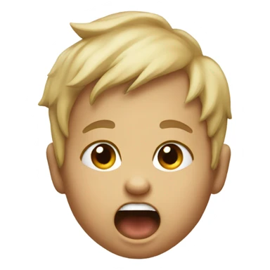 A yelling baby made of ash sticker