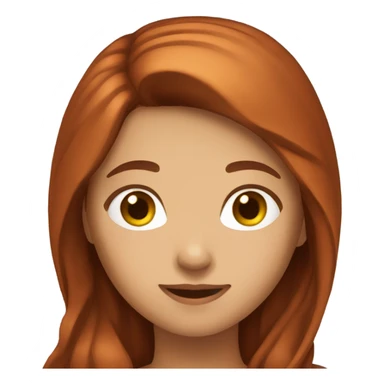 long brownish red hair girl sticker