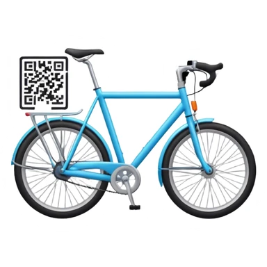 qr code with a picture of a bike in the midle sticker