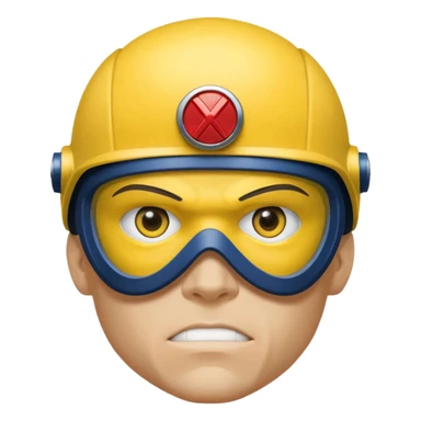 marvel superhero cyclops x-men with iconic yellow visor sticker