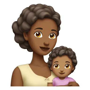 Mamá y niña bebé blancas  sticker
