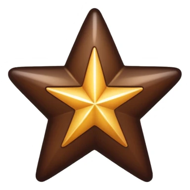 dark brown shining star sticker