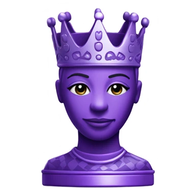 Purple Queen chess piece  sticker