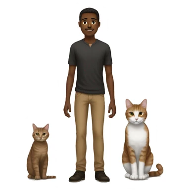 Tall 6”4 brown bf with a bell cat with short white gf sticker