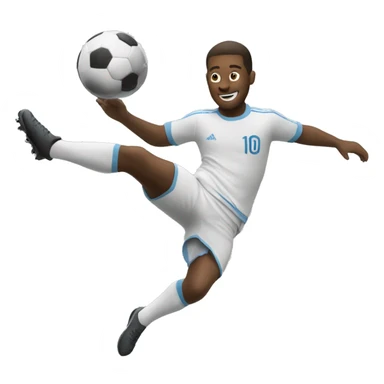 soccer player scoring a bicycle kick sticker