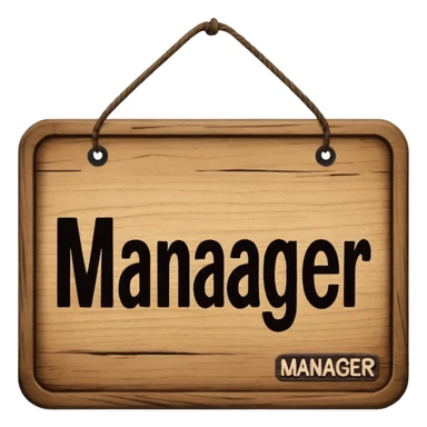 manager sign sticker