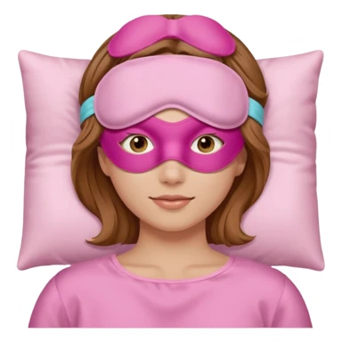 relaxed with pink sleep mask sticker