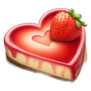 heart shaped strawberry cheesecake  sticker