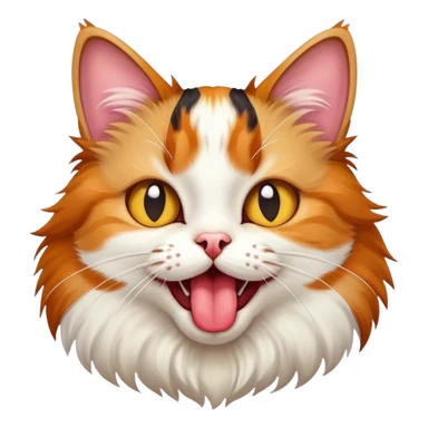 Cat sticking out its tongue  sticker
