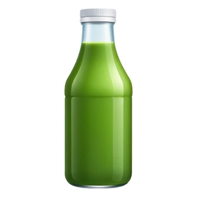 Bottled green juice sticker