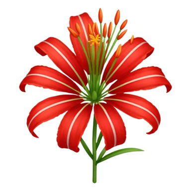 Quiero un emoji lindo para mí novia de la flor lycoris radiata sticker