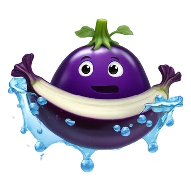 Aubergine sous la douche sticker