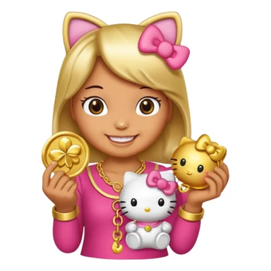 hello kitty lucky sticker