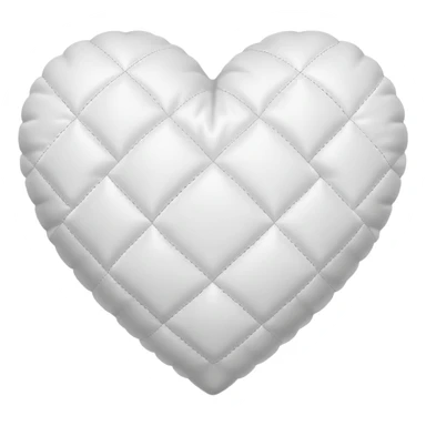 white heart with a quilted pattern sticker