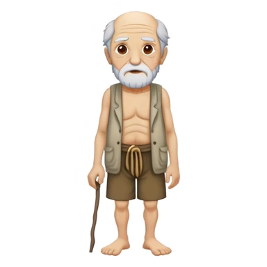 Ancient greece old man full body sticker