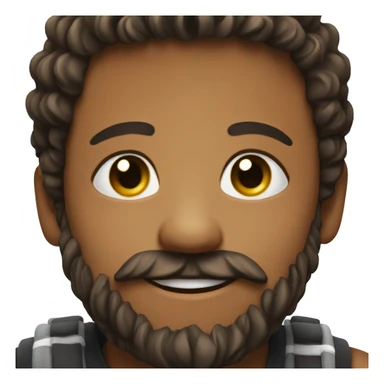 smiling boy with beard portrait sticker