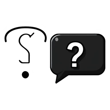 question mark in a speech bubble sticker