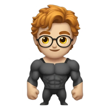 Harry potter fait de la musculation sticker