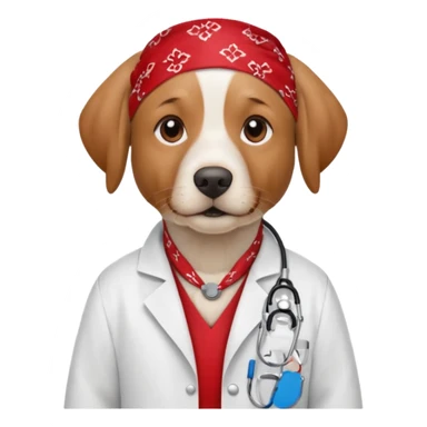 dog doctors with bandanas  sticker