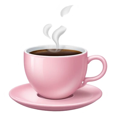 aesthetic cup of coffee baby pink sticker