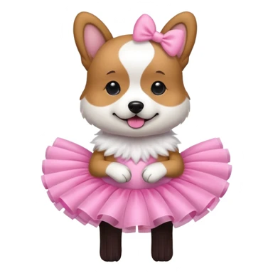 Dog wearing a tutu sticker