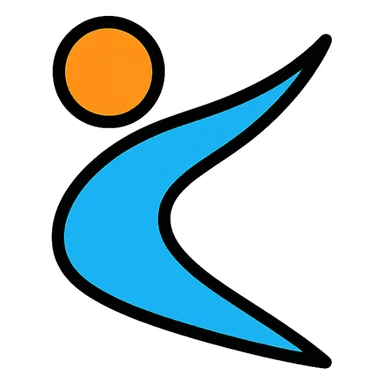 minimal energetic icon with wavy swoosh motif, abstract athletic inspiration, no text or brand marks sticker