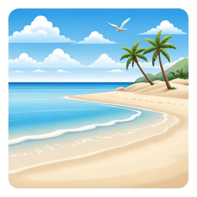 playa paisaje sin que sea un cuadro y que el cielo azul sticker