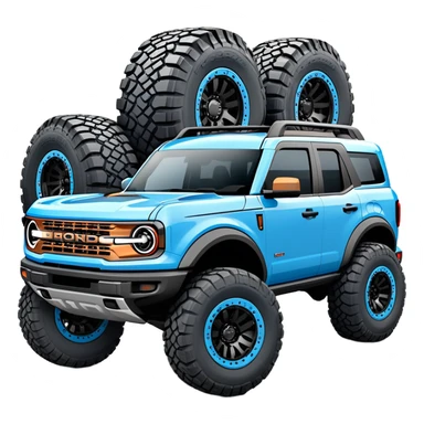 Ford bronco sport area powder blue sticker