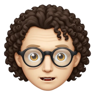 curly vampire with optical sticker