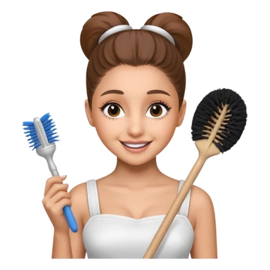 ariana grande holding toilet brush sticker